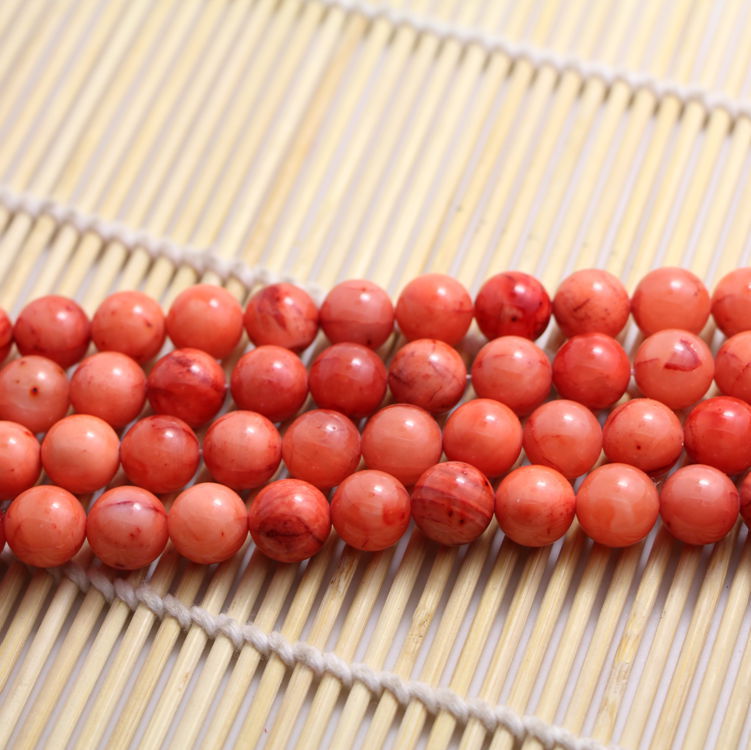 凡开水晶 红贝壳散珠 手链圆珠串珠 diy半成品 东海散珠批发