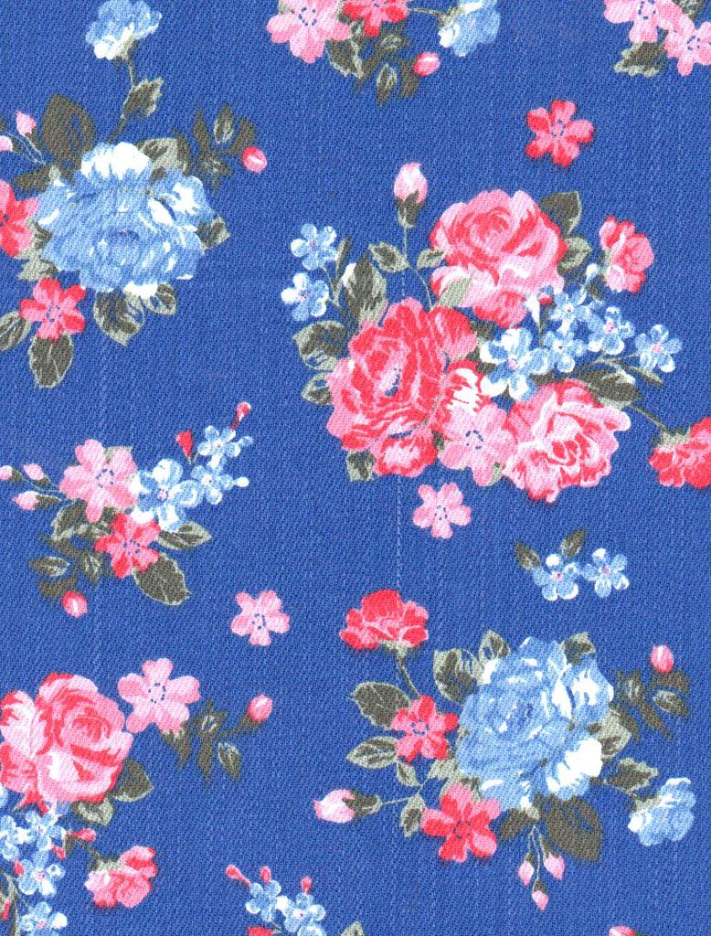 全棉印花布(蓝底印花)