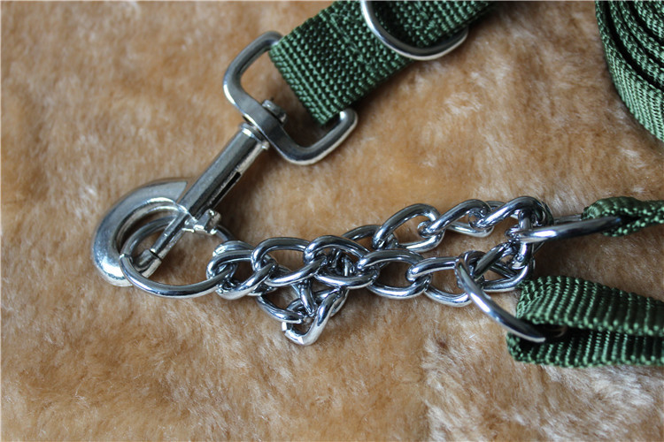 绿色犬颈圈牵引带/中大型犬用/狗狗牵引绳/训犬用品/超结实
