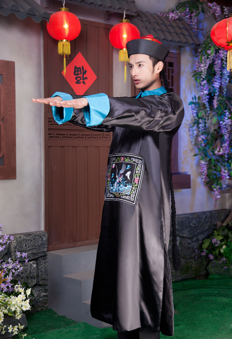 红颜心饰古装男清朝太监服僵尸服万圣节僵尸服装