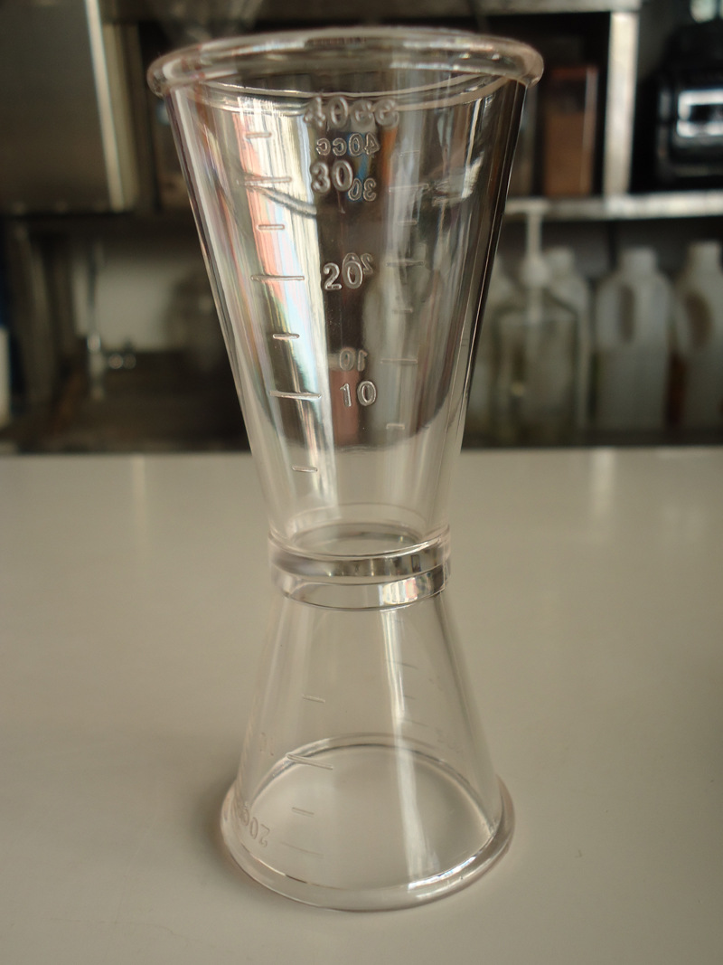 带刻度pc树脂盎司杯双头量杯安士杯大号2040ml吧台必备器具