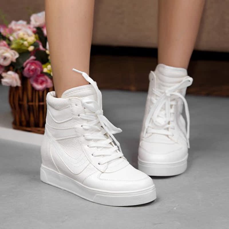 批发女鞋 2013春季新款韩版白色厚底松糕鞋女式休闲鞋温州品牌