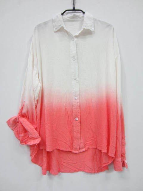 服装鞋帽箱包,钟表眼镜 女装 女式衬衫 外贸出口日本原单吊染纯棉衬衫
