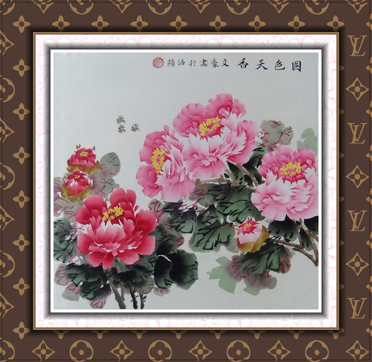 《洛阳写意牡丹画专用毛笔》一套