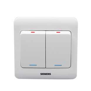 西门子开关/批发双开单控远景雅白系列
