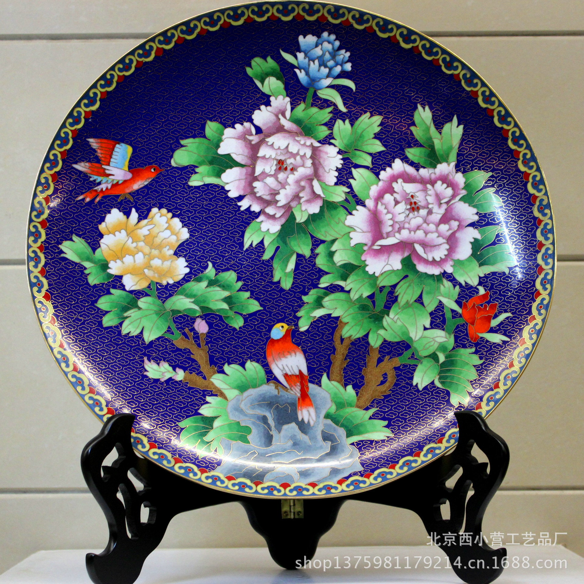 正宗北京景泰蓝 大师设计掐丝珐琅传统图案 厂家批发景泰蓝