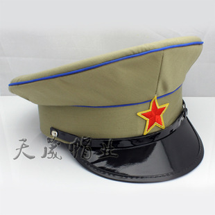 五角星平顶帽大盖帽 批量订制香港警察士官帽批发 军帽海军帽现货