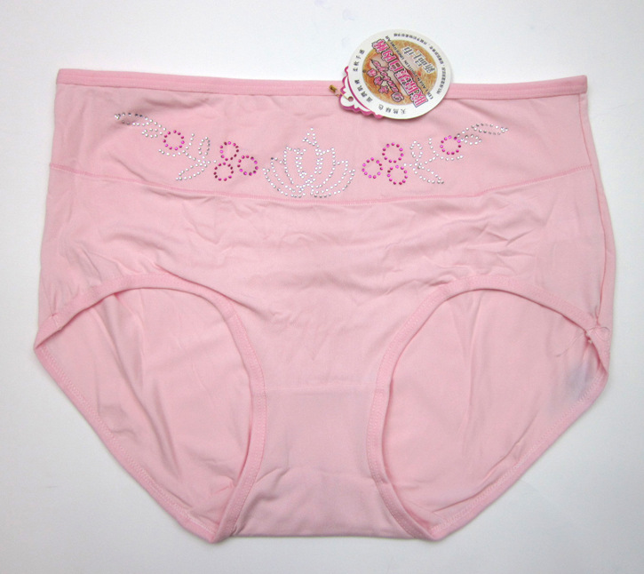 【女内裤清仓】女士化纤烫钻高腰三角内裤 妈咪裤孕妇裤低价批发图片