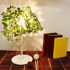 创意家居灯具 田园风森林台灯 仿真树叶创意灯饰批发12064223