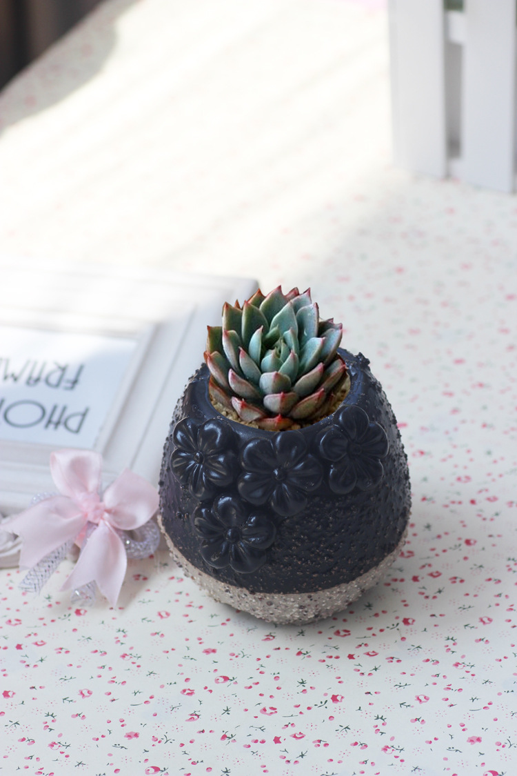 爱家惠儿 韩式花盆 多肉花盆 手工陶瓷 超萌