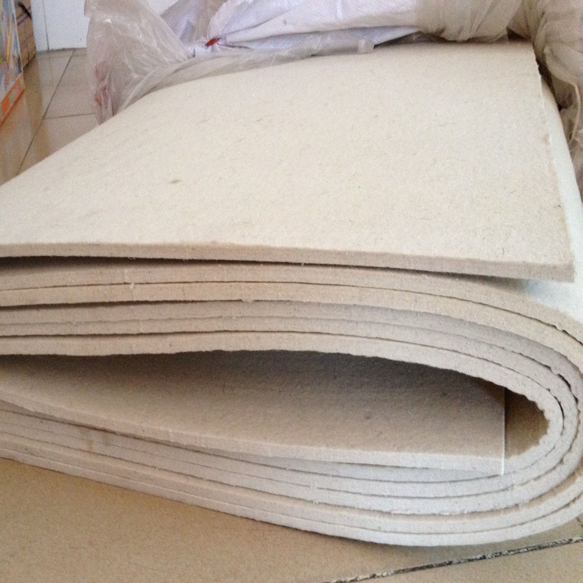 【东莞毛毡】分条机摩擦钢板,管用高密度机制羊毛毡 (8mm)