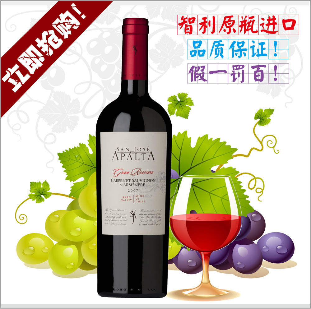 极品珍藏赤霞珠佳美娜红葡萄酒厂家直销批发零售 智利进口红酒