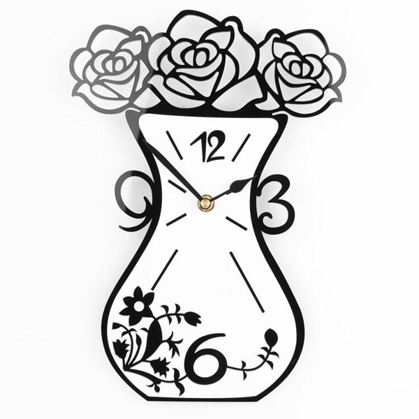 创意挂钟时尚个性客厅钟表时钟田园挂表 亚克力时钟