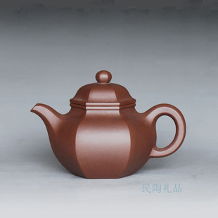 宜兴紫砂壶*紫砂茶壶*茶具*紫泥*周行其制*六方掇球壶310cc