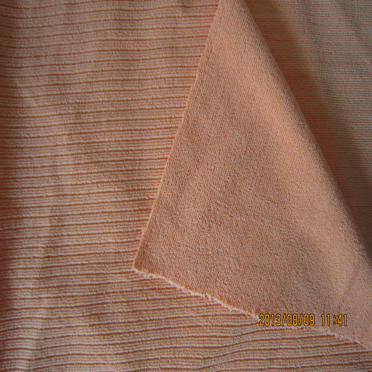 经编全涤3*1抽条超细纤维毛巾面料 超细纤维抽丝毛巾布