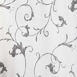 特价工程非自粘pvc墙纸 欧式黑色茛苕叶客厅壁纸 家装壁纸002011