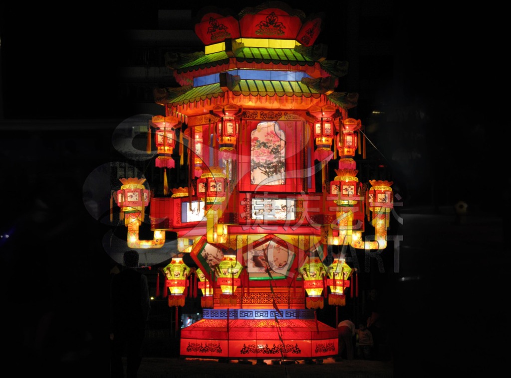 鸿运富贵走马大彩灯/花灯/灯笼(无现货,需定制生产)