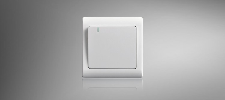 摩根电器彩虹系列酒店墙壁开关面板一开单控白色开关面板