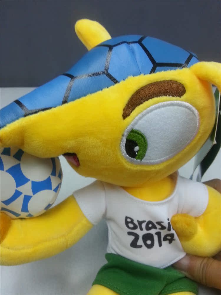 brazil 2014世界盃吉祥物fuleco毛絨玩具公仔犰狳酒吧裝飾福來哥