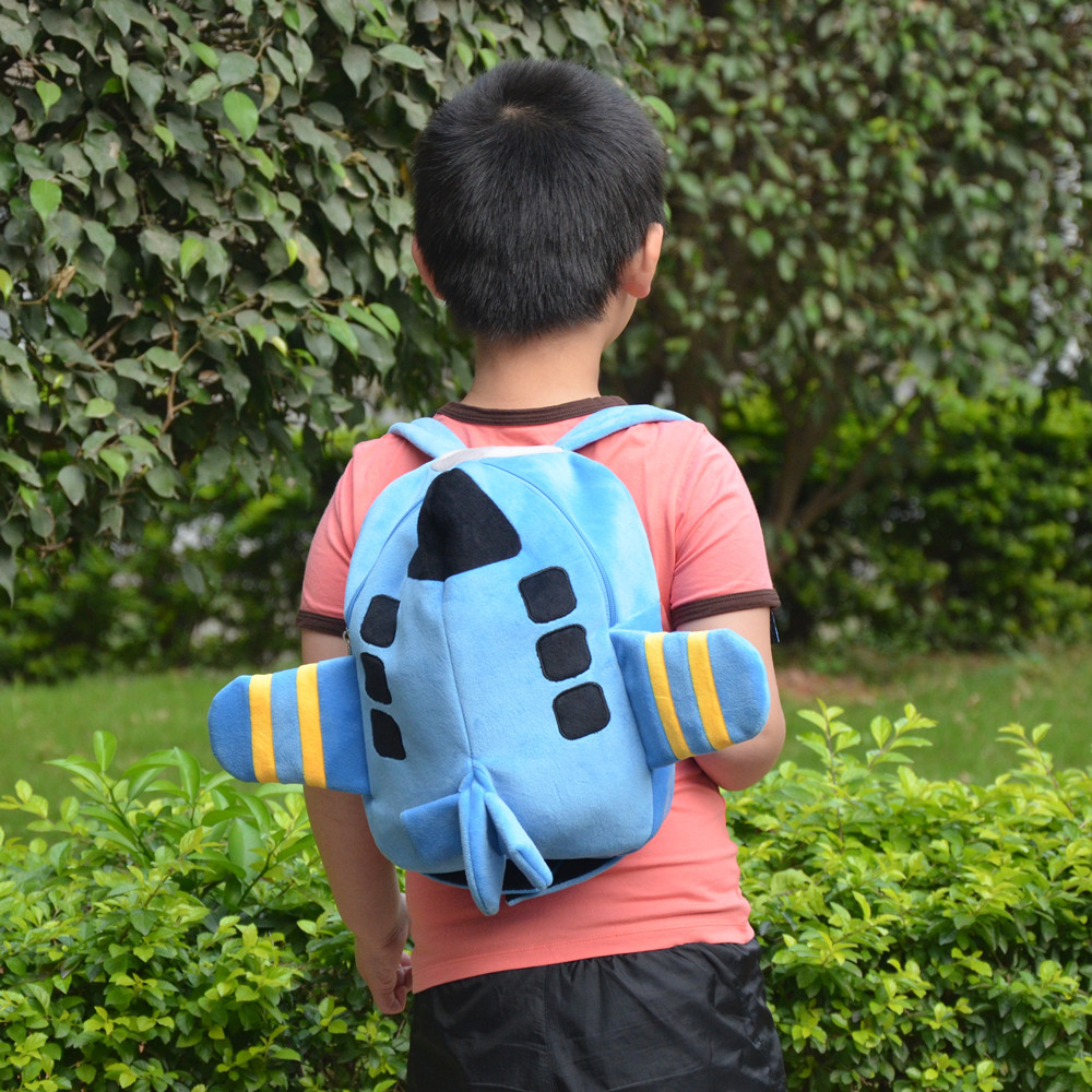 原单货尾可拆卸飞机造型幼儿园1-6岁儿童拉杆箱毛绒书包双肩背包