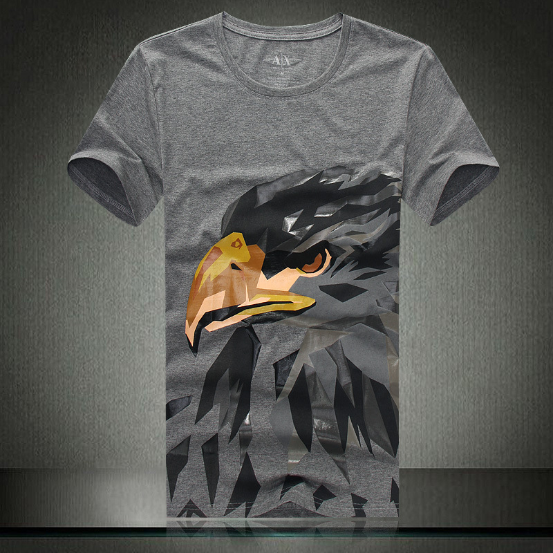 一件代发 2014夏装短袖男士纯棉圆领t恤大雕图男式休