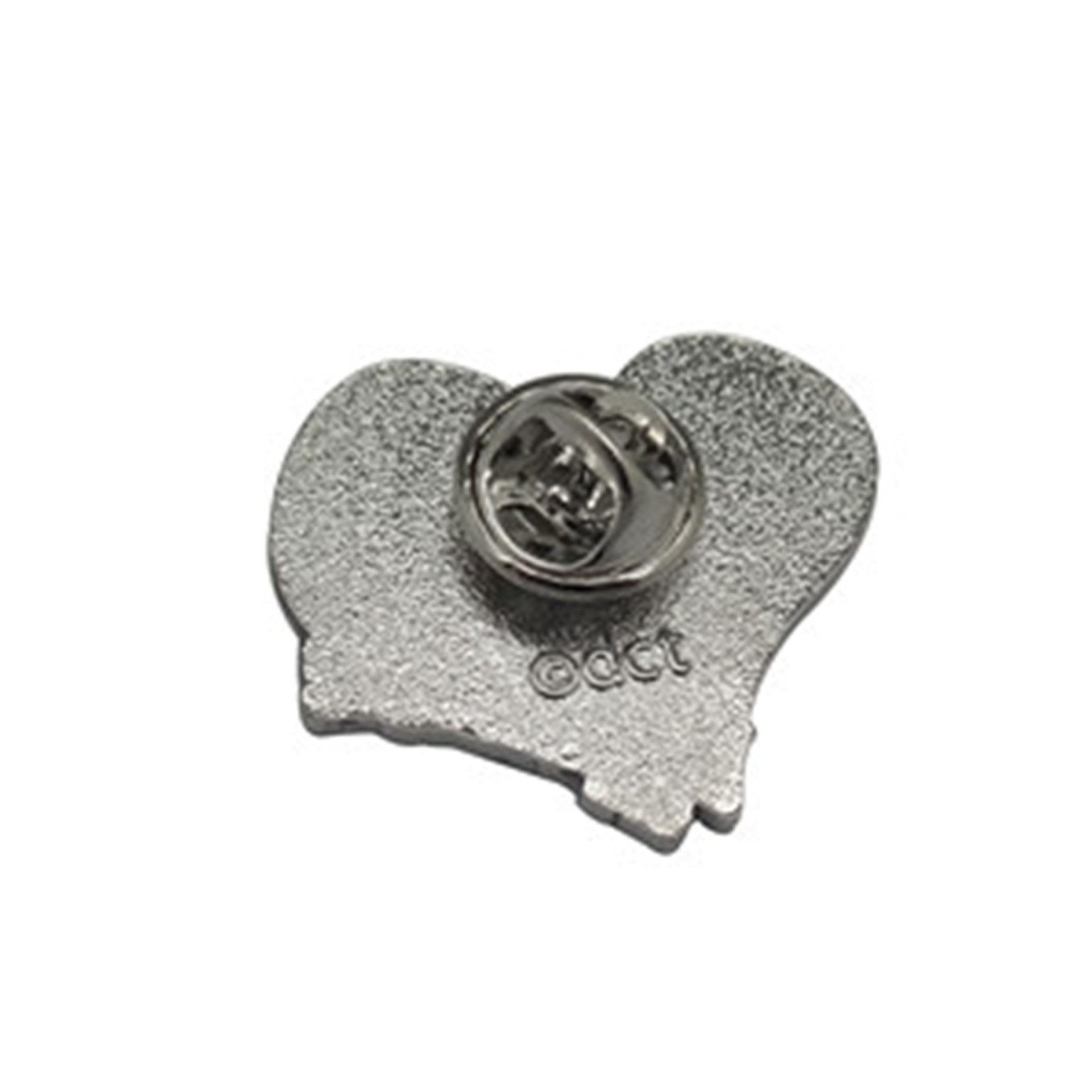 专业生产高品质 0.7mm厚不锈铁平板柯式印刷滴胶背面拉丝徽章