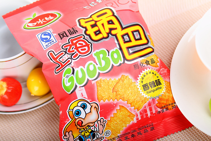 上海特产 口水娃锅巴香辣牛肉/五香/烤肉味 一件30克*100包