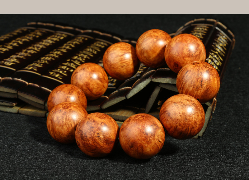 孤品 草花梨爆满瘤疤 男士25mm手串 10颗满樱子草花梨佛珠手串