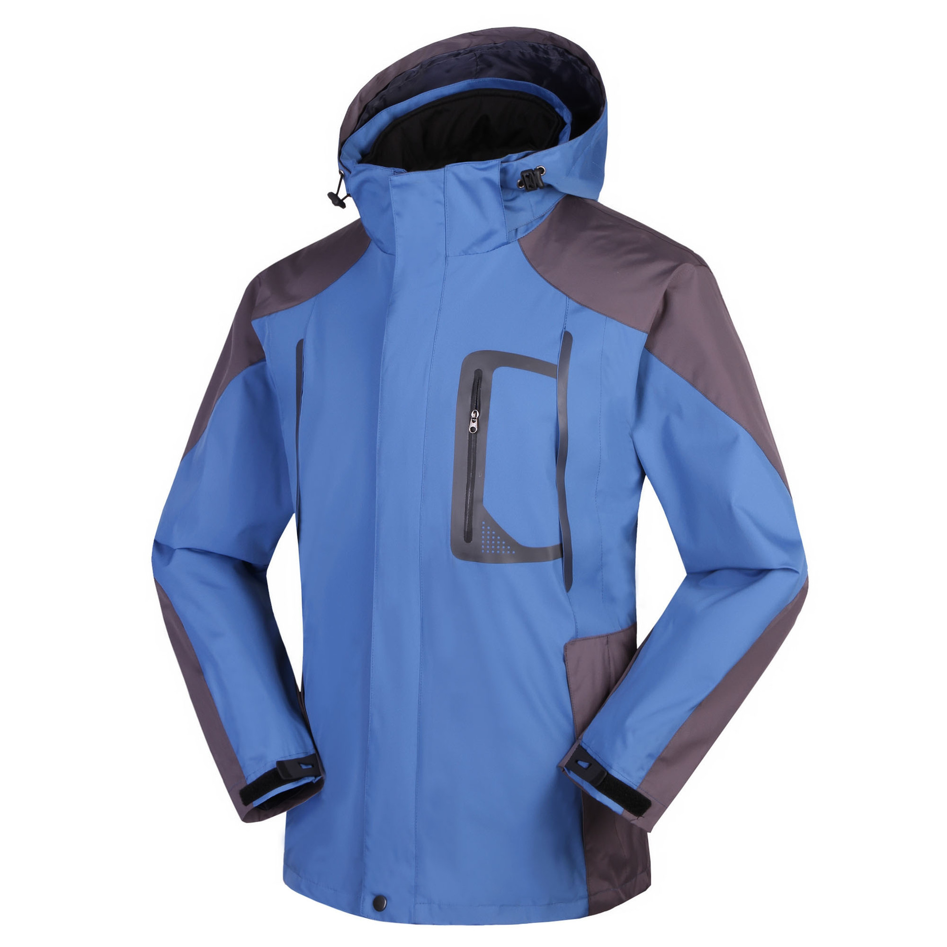 生产厂家 订做 防风防水保暖 男士两件套冲锋衣 常年现货可印log