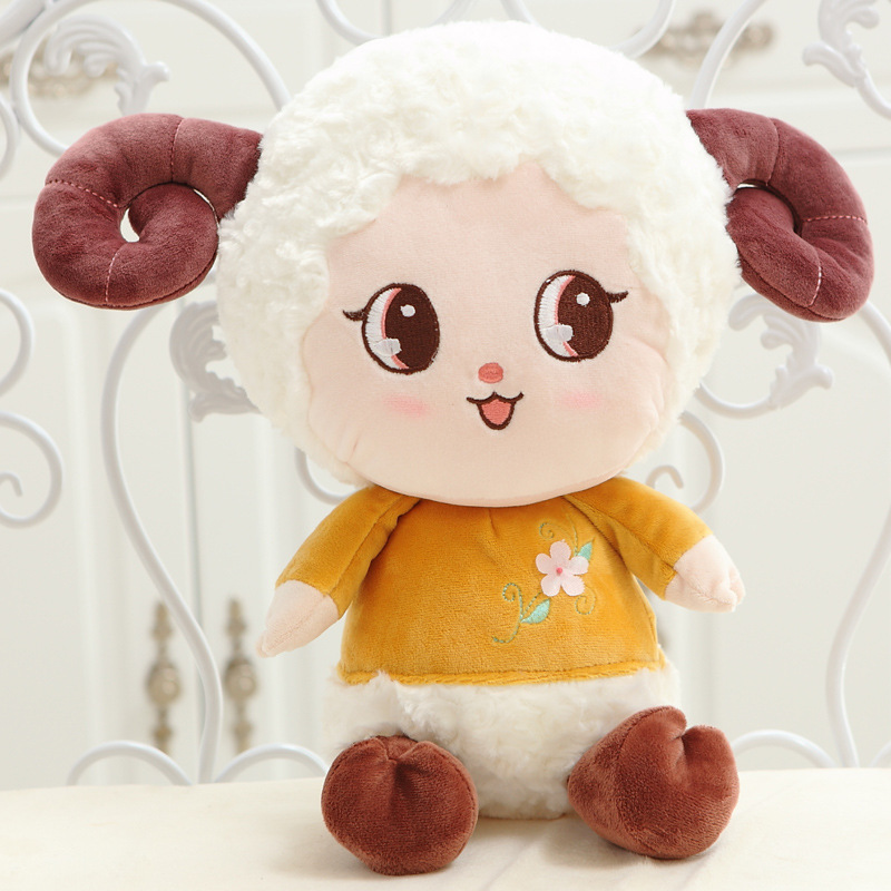 广东深圳超可爱卡通美羊羊毛绒公仔玩具 厂家定做小羊毛绒玩具 羊年