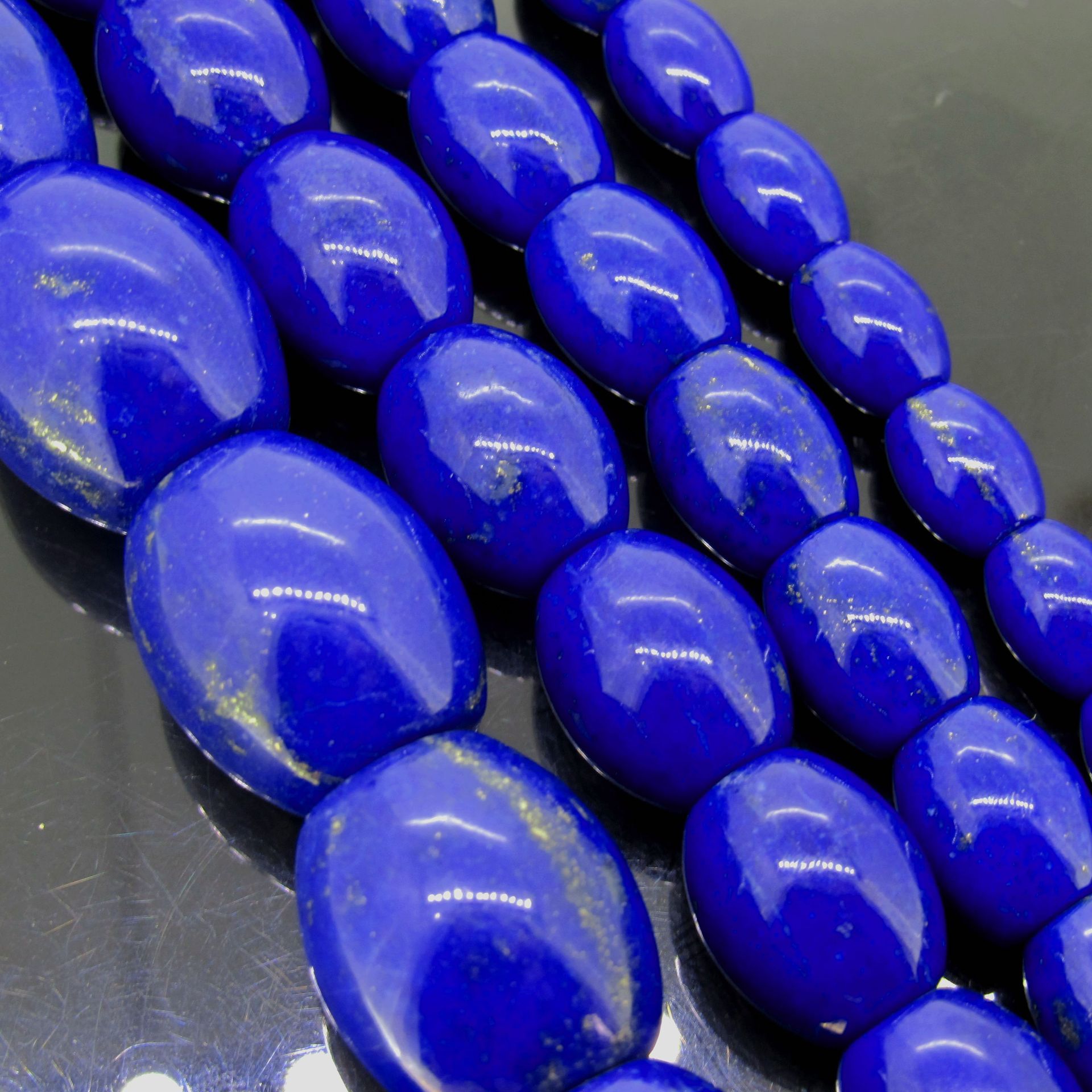 【纯天然无优化 阿富汗青金 藏式桶珠14*16mm 大孔