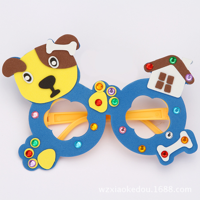 童手工eva贴画diy制作益智玩具 卡通立体贴画 立体眼镜价格 - 中国