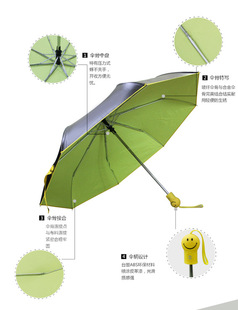 笑胶自动开收折叠伞