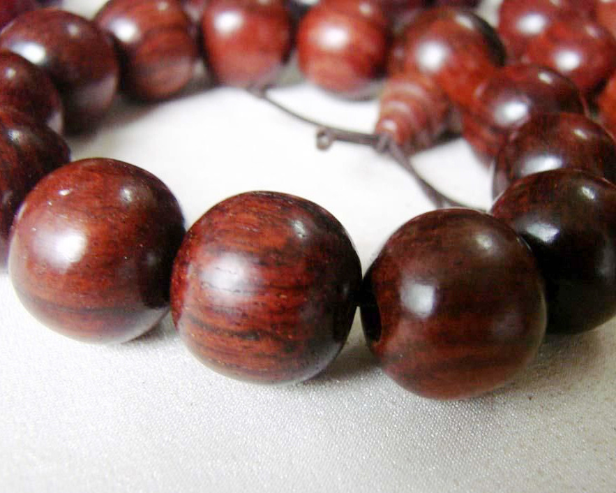 厂家批发 正宗老挝红酸枝佛珠2.0男士手串