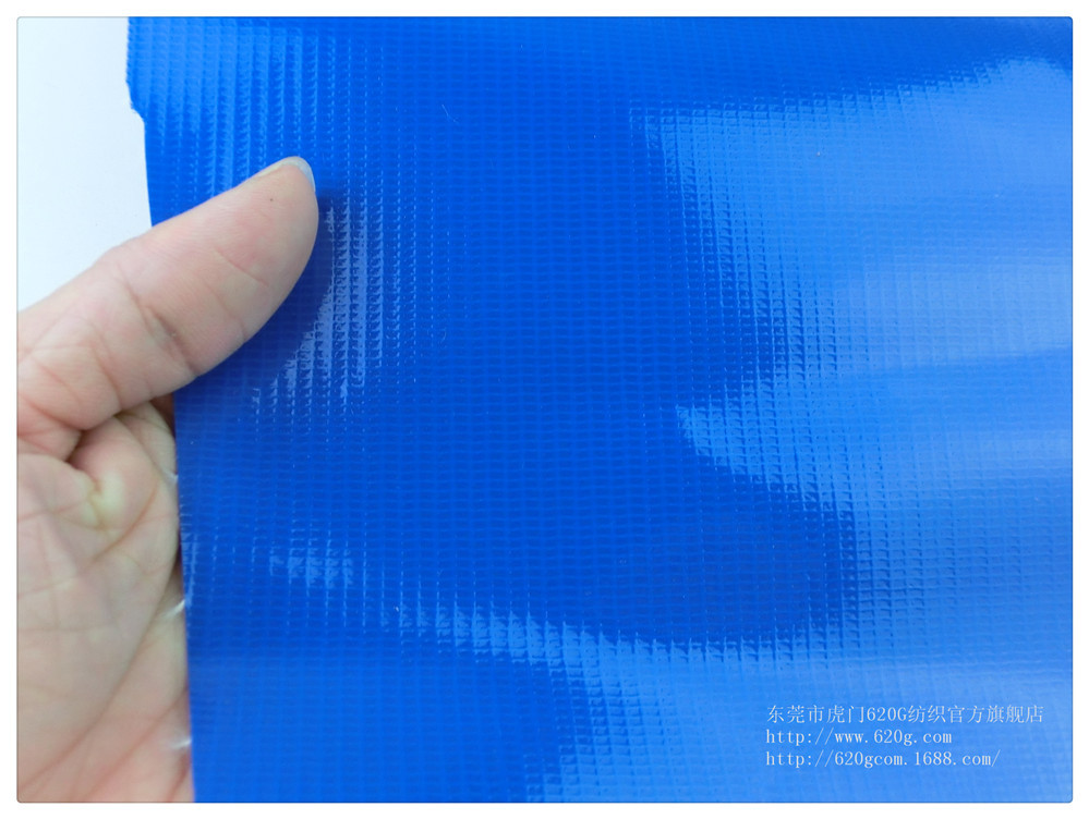 彩蓝色pvc夹网布 灯箱用网布 广告喷绘布 帐逢防水布料