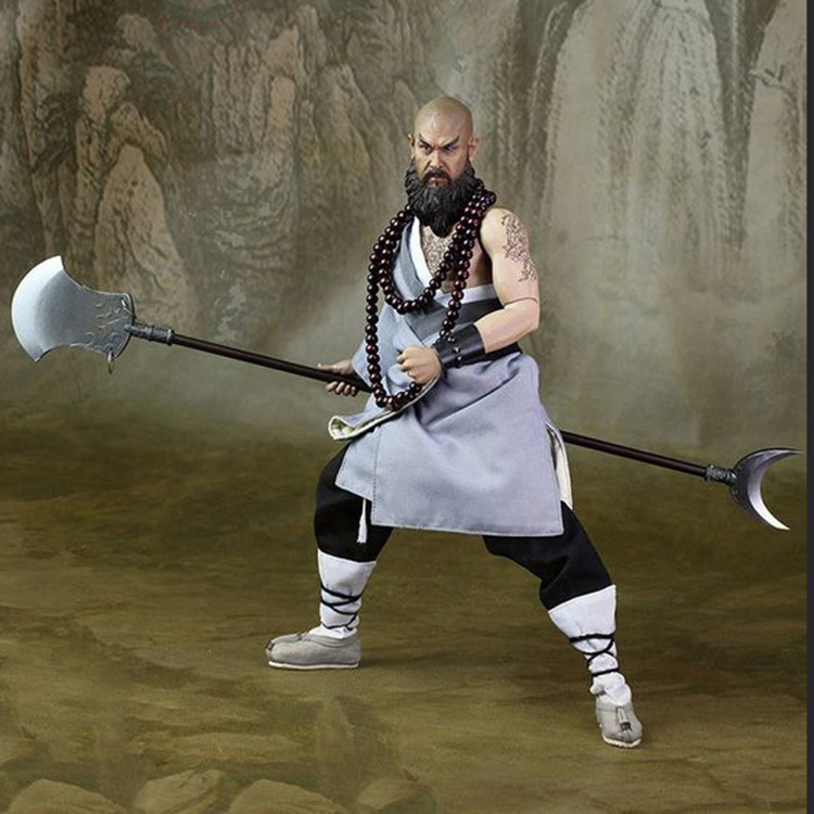 1/6仿真人偶 12寸兵人 魂作模玩1/6鲁智深兵人玩偶