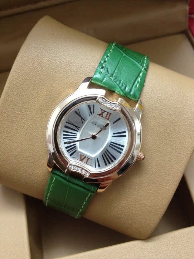 品牌卡家圆形黑色皮带男表 男手表 休闲手表 大表盘时装手表