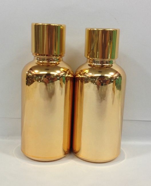 广东广州【厂家现货直销】30ml金色精美电镀瓶小金瓶精油瓶分装瓶胶囊