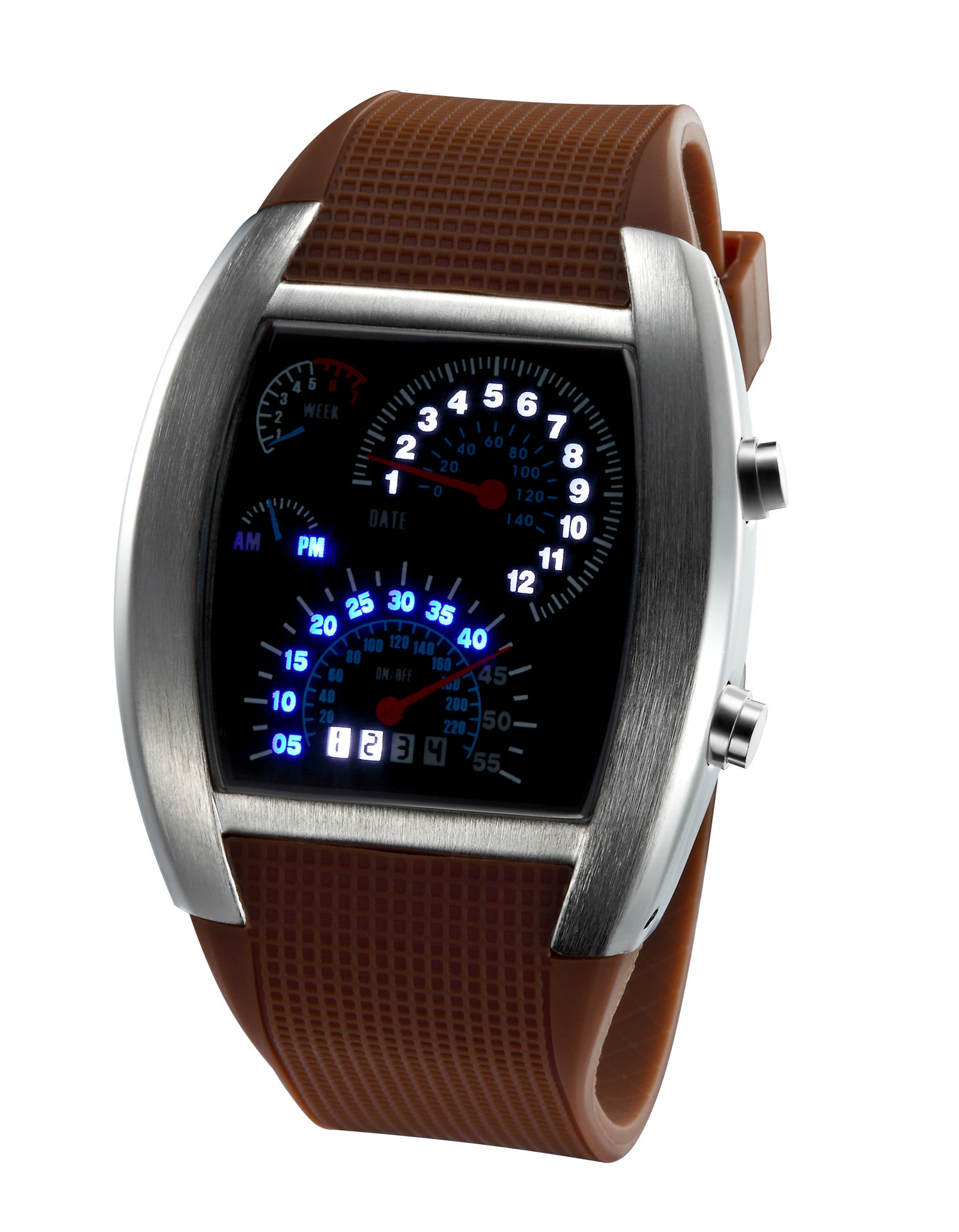 高档led航空手表 精密仪器表盘电子手表 led硅胶手表