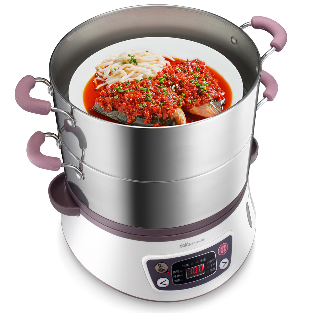 新品bear/小熊dzg-b80a1电蒸锅电蒸笼多功能大容量不锈钢预约
