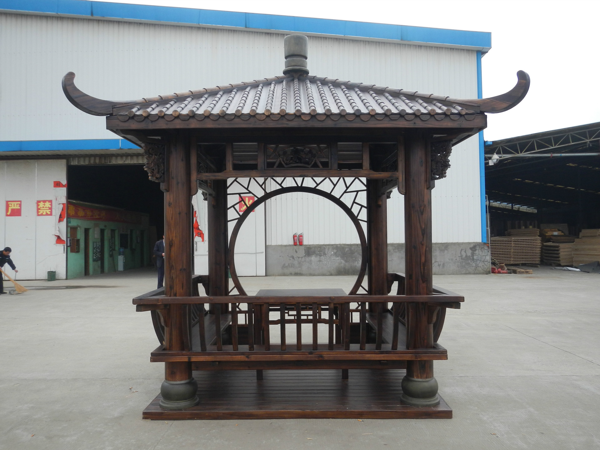 木质四角凉亭(榫卯结构)