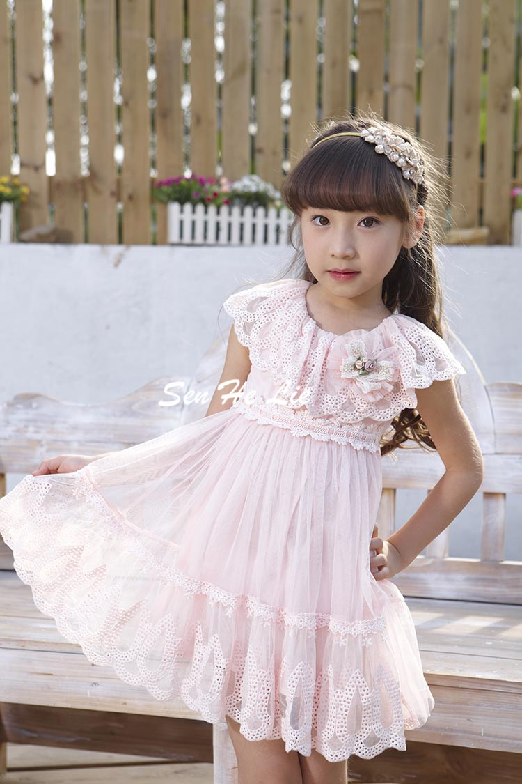 2014夏款女童连衣裙 韩版蕾丝儿童公主裙 淑女时尚品牌童裙批发图片