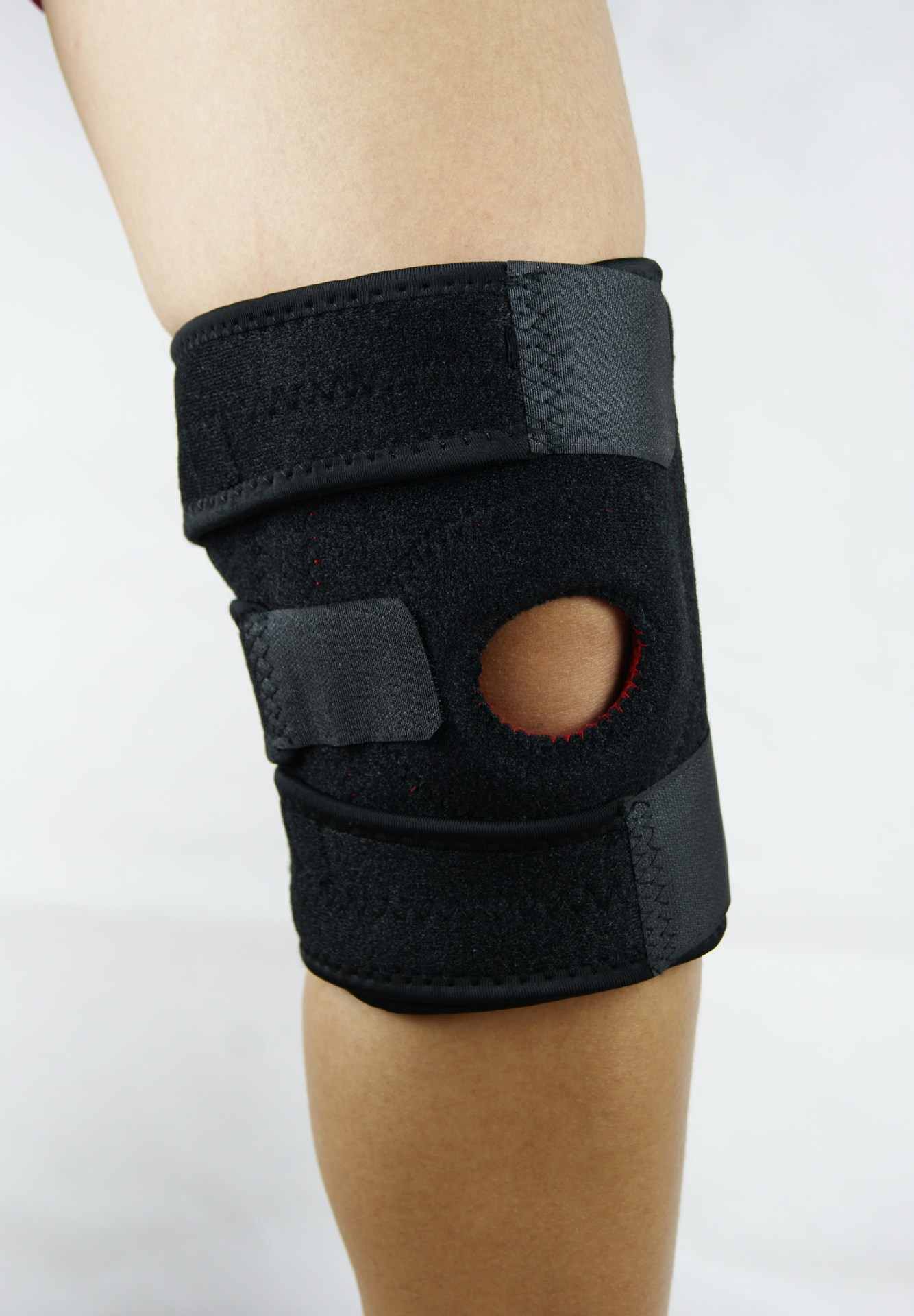 厂家直销潜水料运动护膝四弹簧双防滑运动加强版护膝wt50