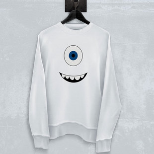 冬季韩版大眼仔圆领套头刷毛加厚保暖女卫衣批发一件代发