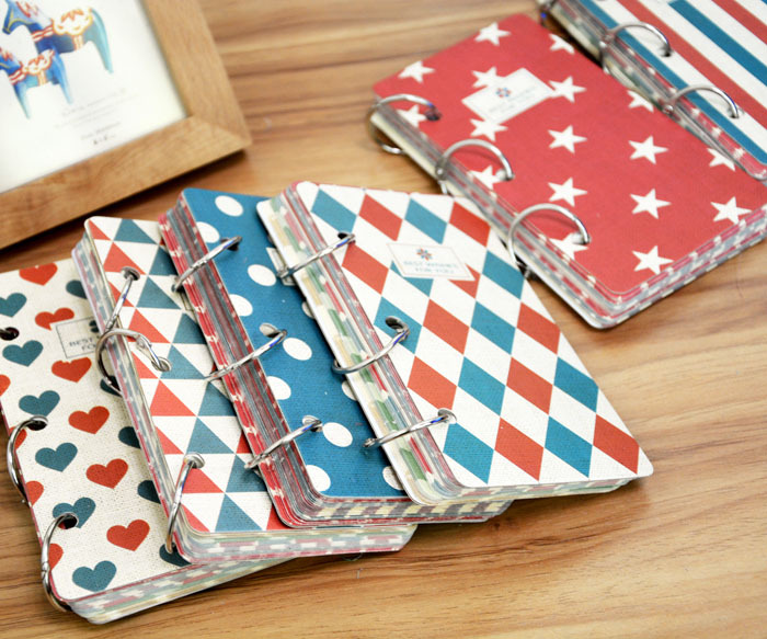 韩国文具批发 bq14-612几何图形铁环本/笔记本,记事本 1007190