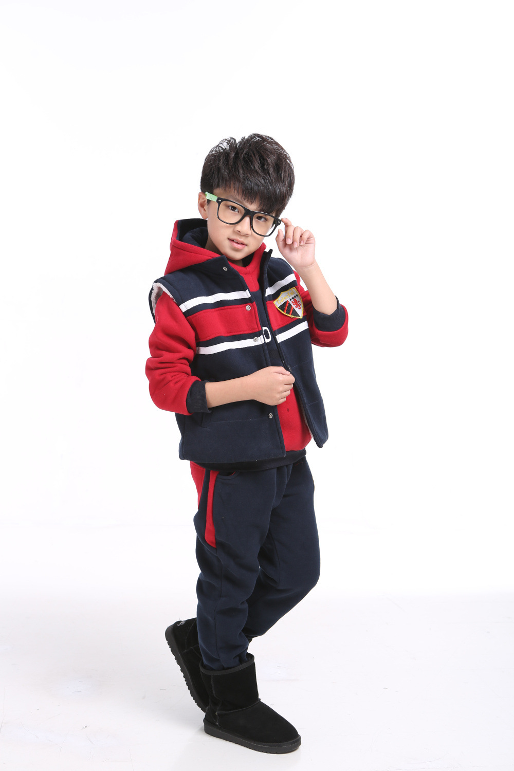 2014新款大童装男童秋装套装5-6-8-9岁4冬装儿童卫衣三件套加厚潮