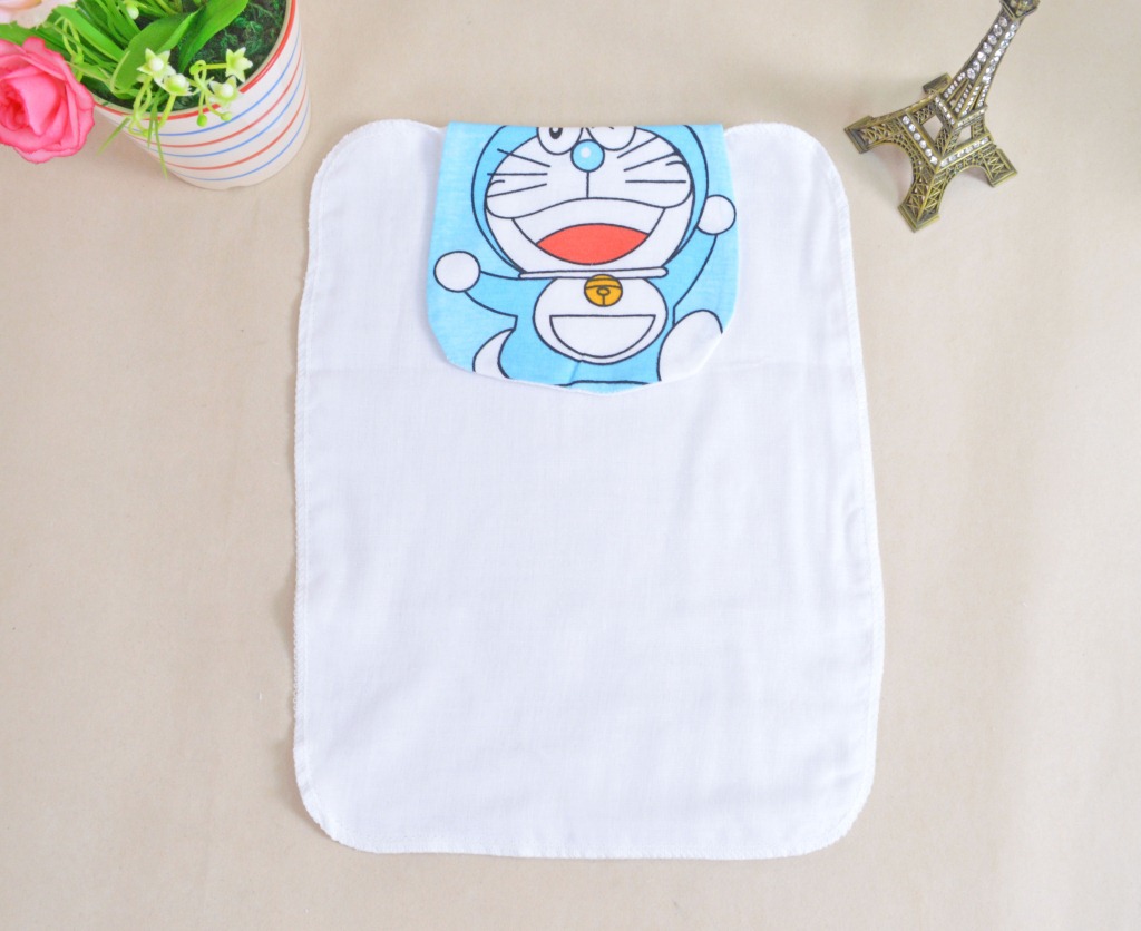 厂家直销 婴儿吸汗巾 宝宝垫背巾 全棉加厚4层纱布垫背巾24*32cm
