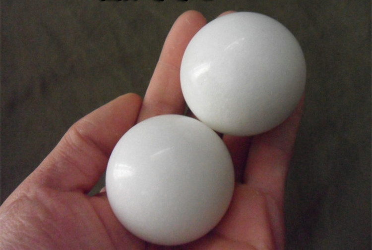 天然汉白玉健身球老年无极纯白玉石手球实心球保健厂家专供