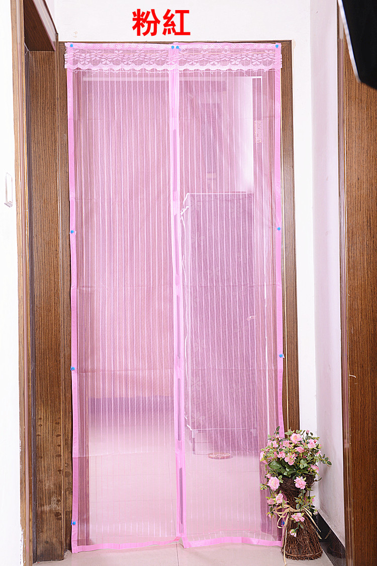 免穿型防蚊门帘磁性软纱门加密直条纱帘90*210外贸精品