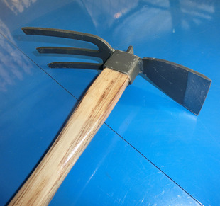 木柄铸铁l两用园林锄/锄头/小锄头